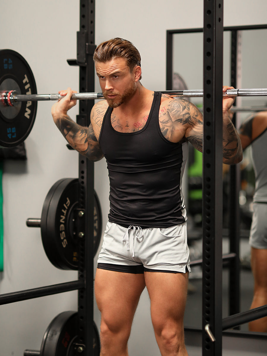 men's black sports tank top - Body Aware UK