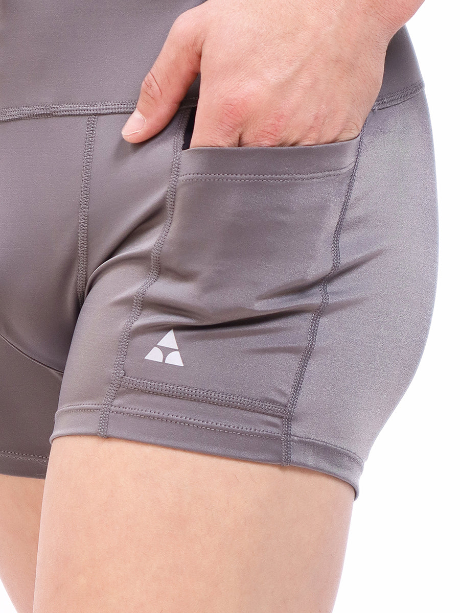 men's grey athletic mini shorts - Body Aware UK