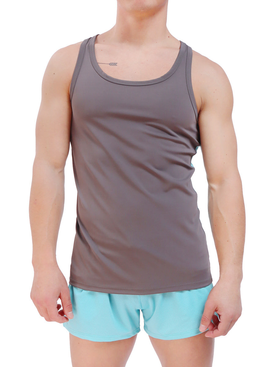 men's grey tank top - Body Aware UK