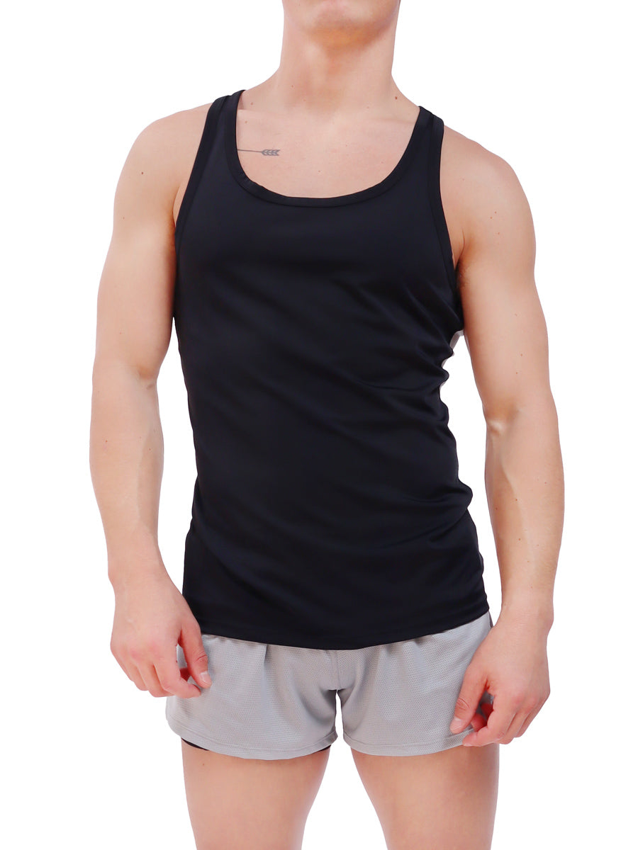 men's black sports tank top - Body Aware UK