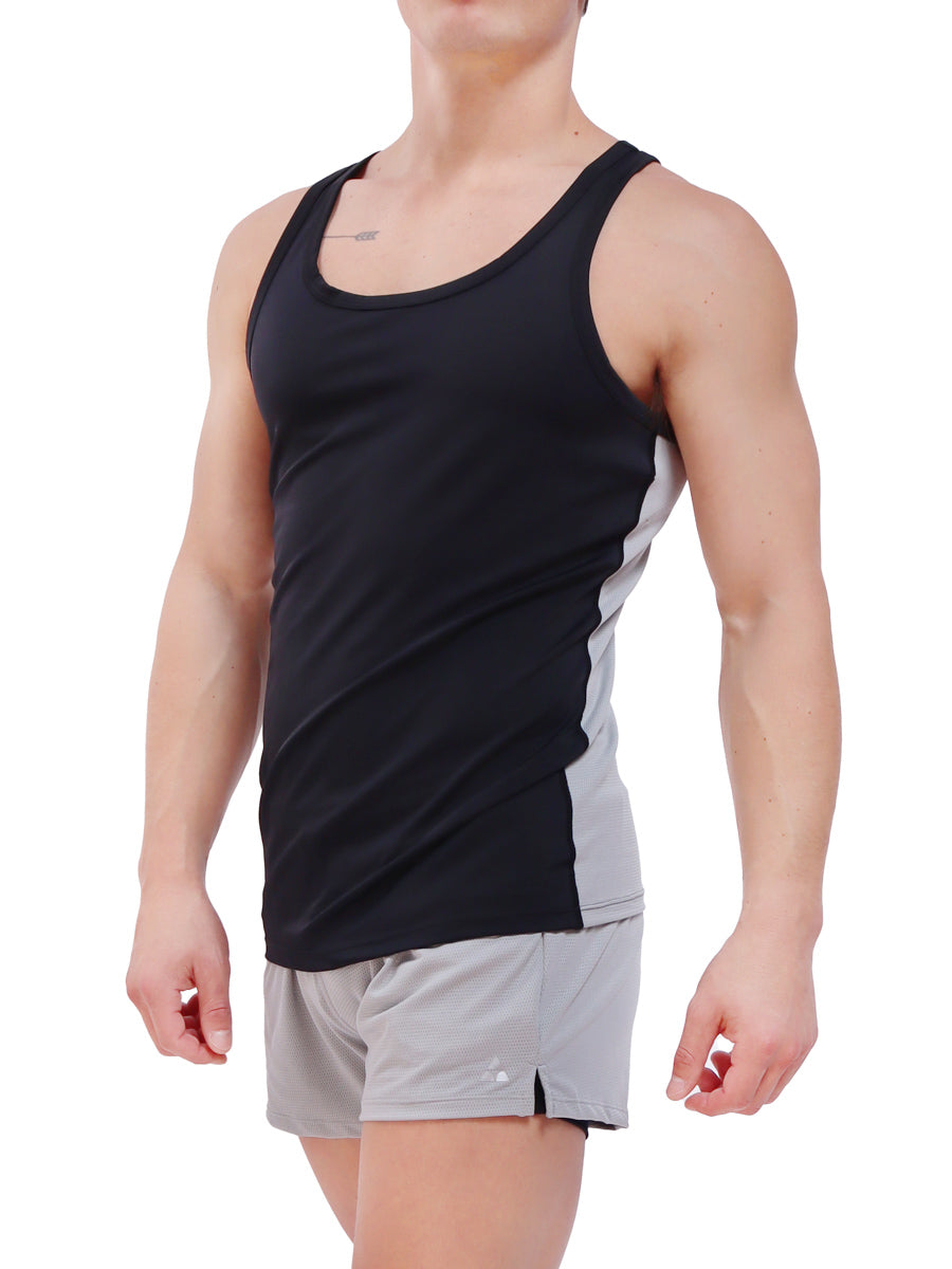 men's black sports tank top - Body Aware UK