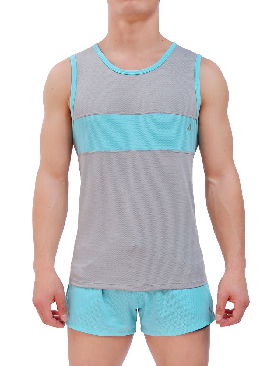 men's grey sports tank top - Body Aware UK