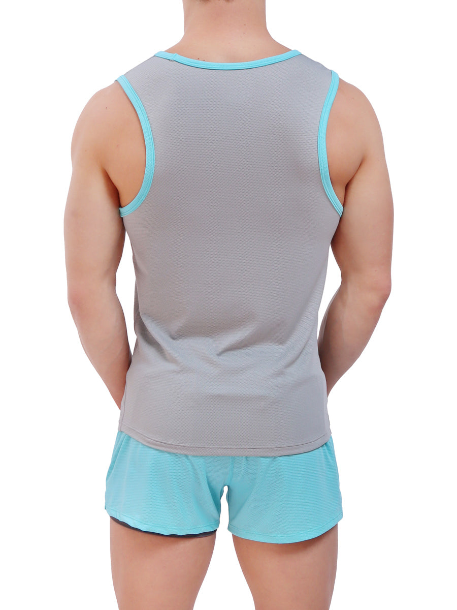 men's grey sports tank top - Body Aware UK