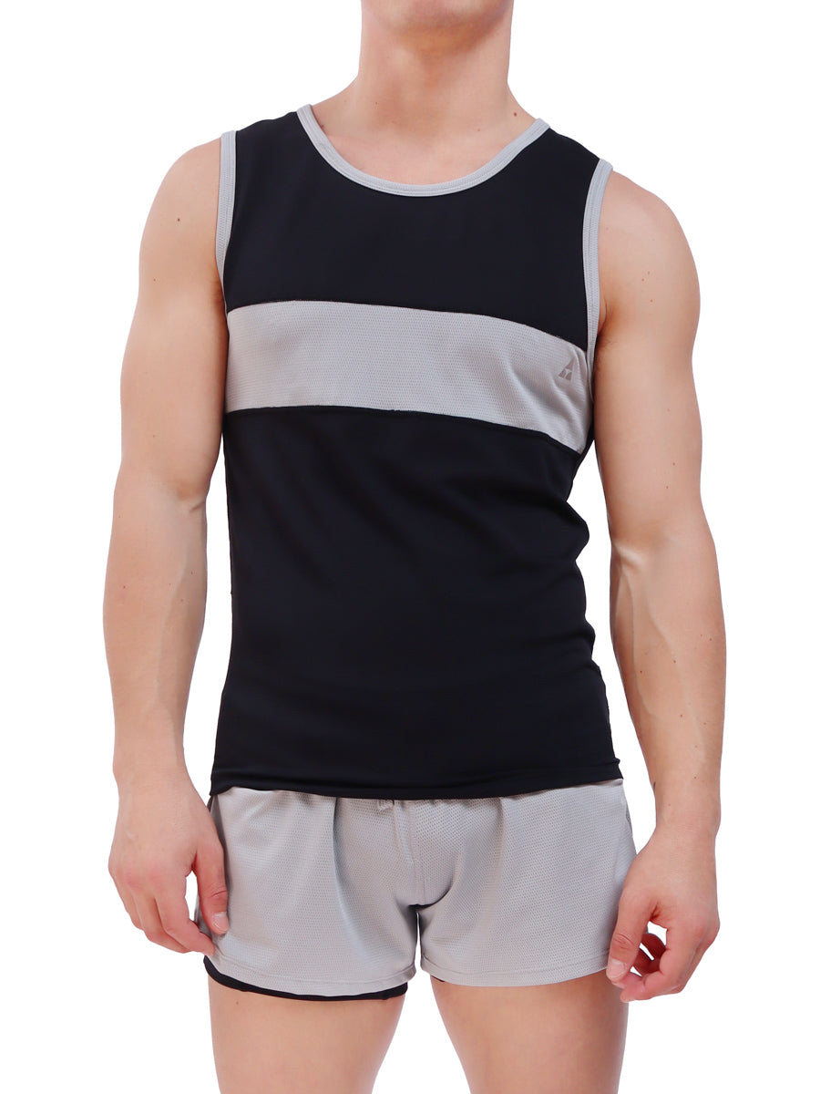 men's black sports tank top - Body Aware UK