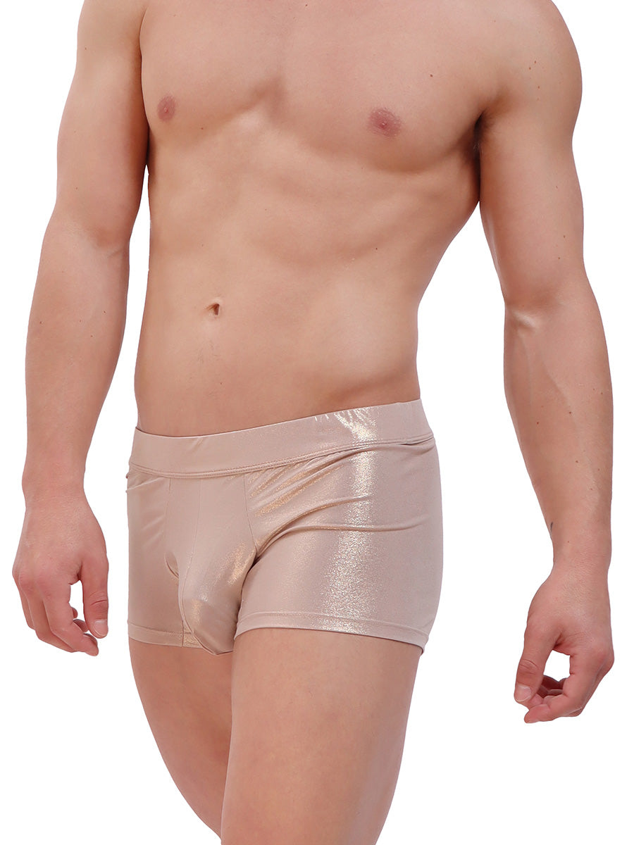 men's gold metallic shorts - Body Aware UK