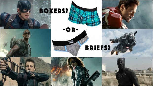 Do The Men of Captain America: Civil War Wear Boxers or Briefs?