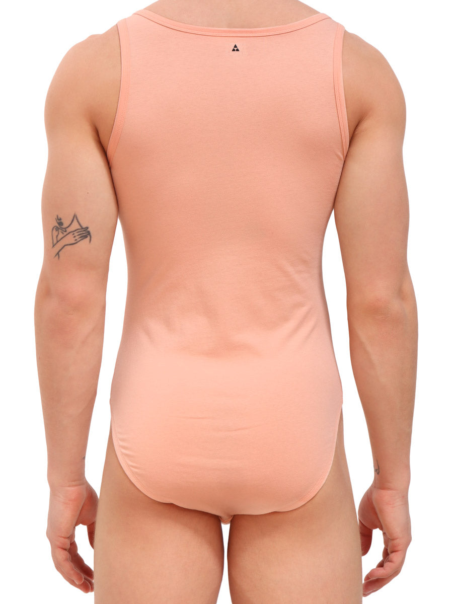 men's pink cotton bodysuit - Body Aware UK