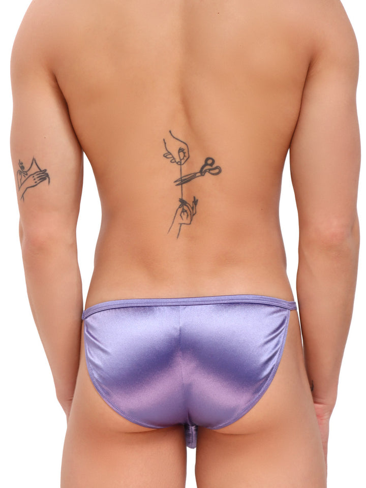 men's purple satin string tanga - Body Aware UK
