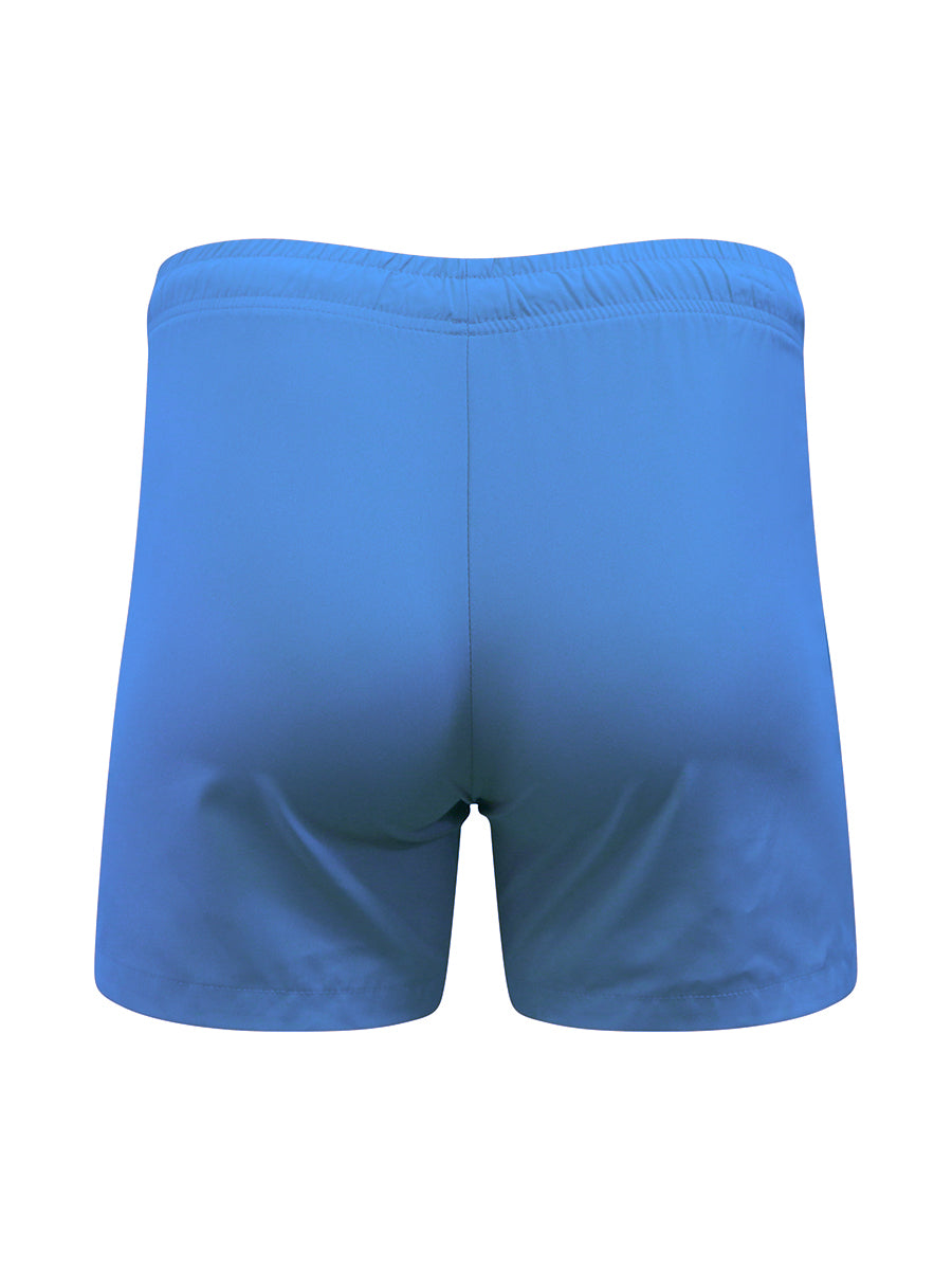 Blue shorts on a white background