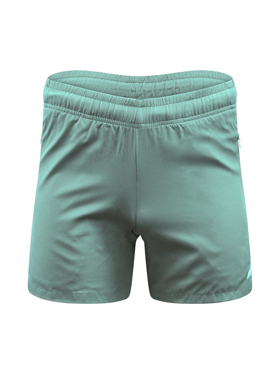 Green shorts on a white background