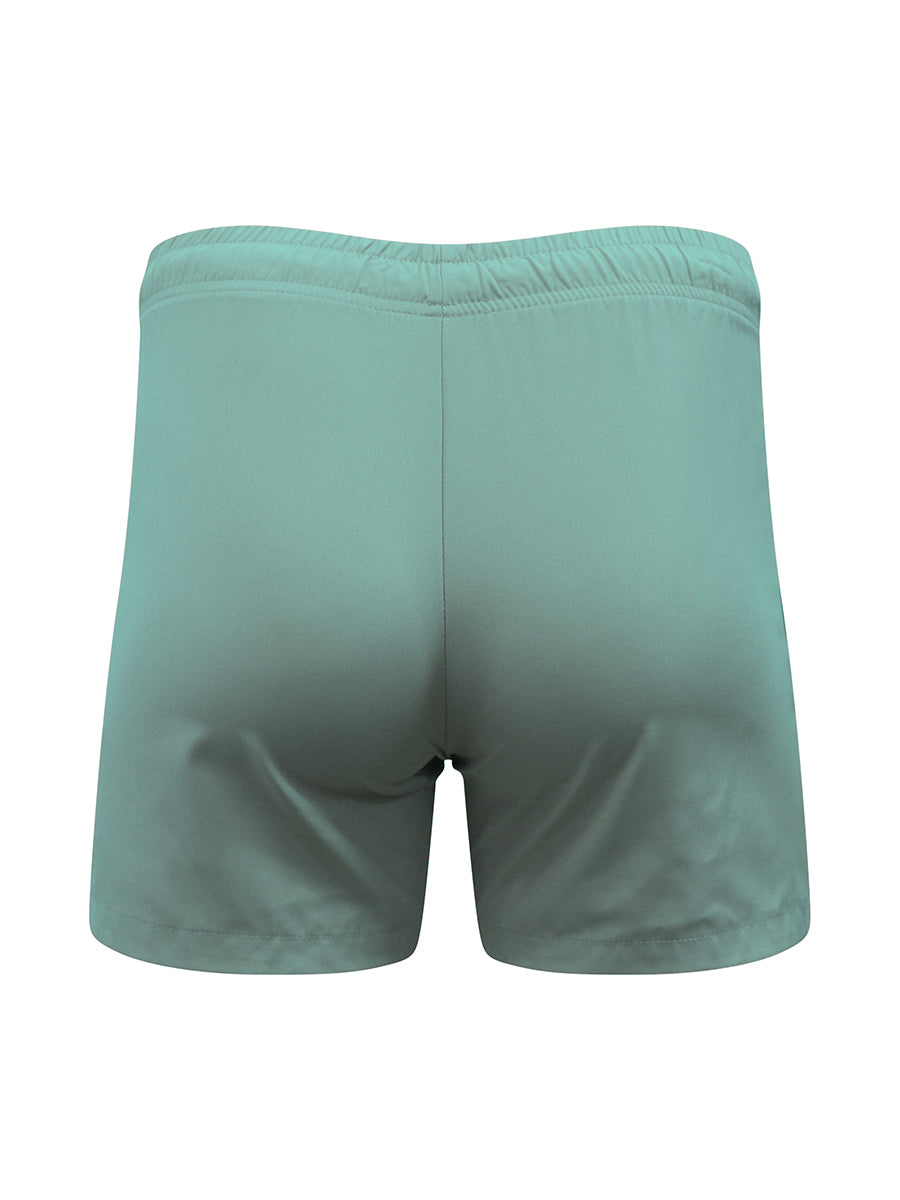 Green shorts on a white background
