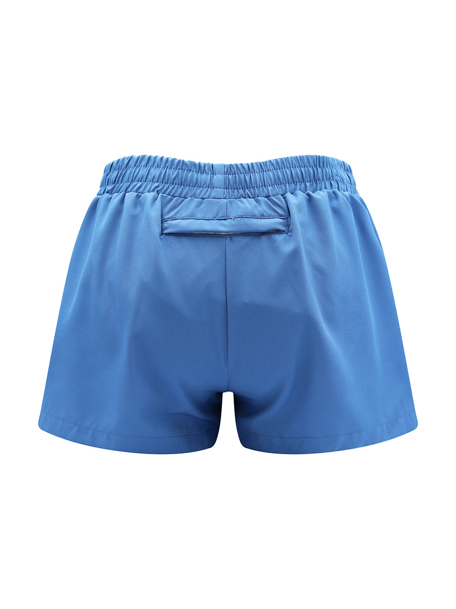 Blue shorts on a white background