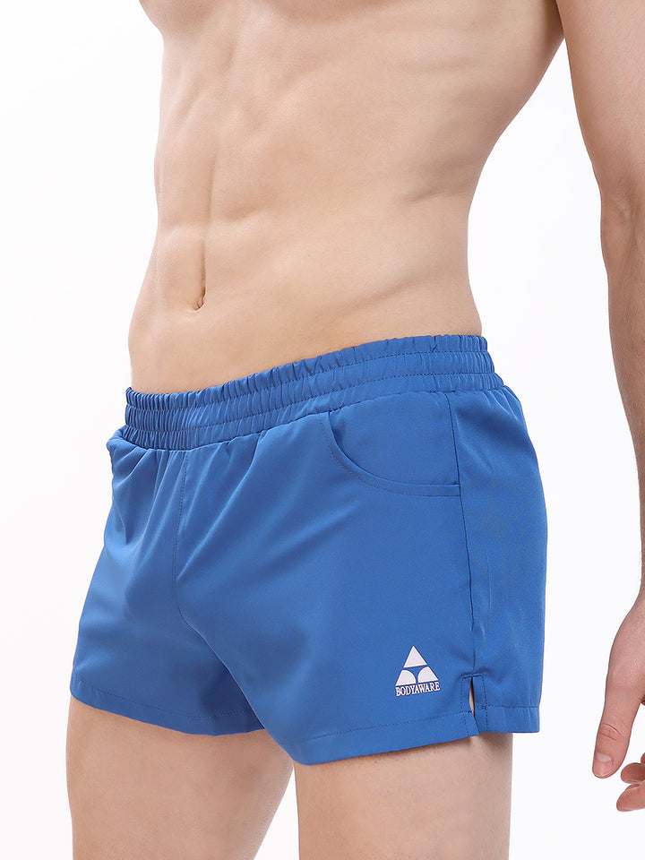 men's blue gym shorts - Body Aware UK