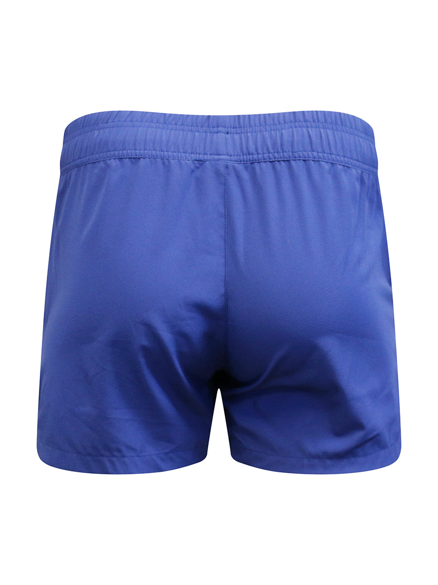 Blue shorts on a white background