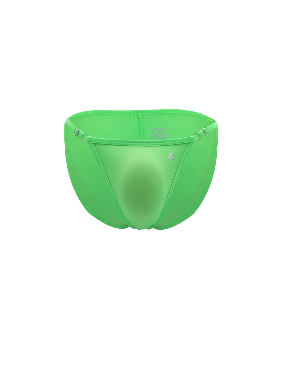 Lime green men's underwear on a white background.