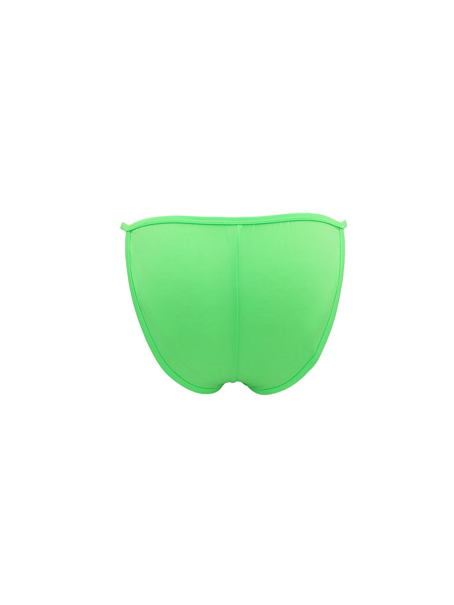 Lime green men's underwear on a white background.