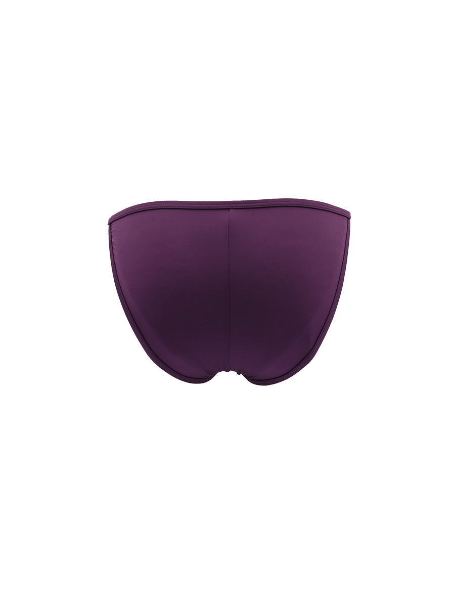 Purple men's bikini bottom on a white background