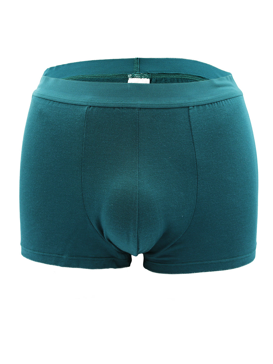 Teal green Body Aware men's boxer briefs on a white background.