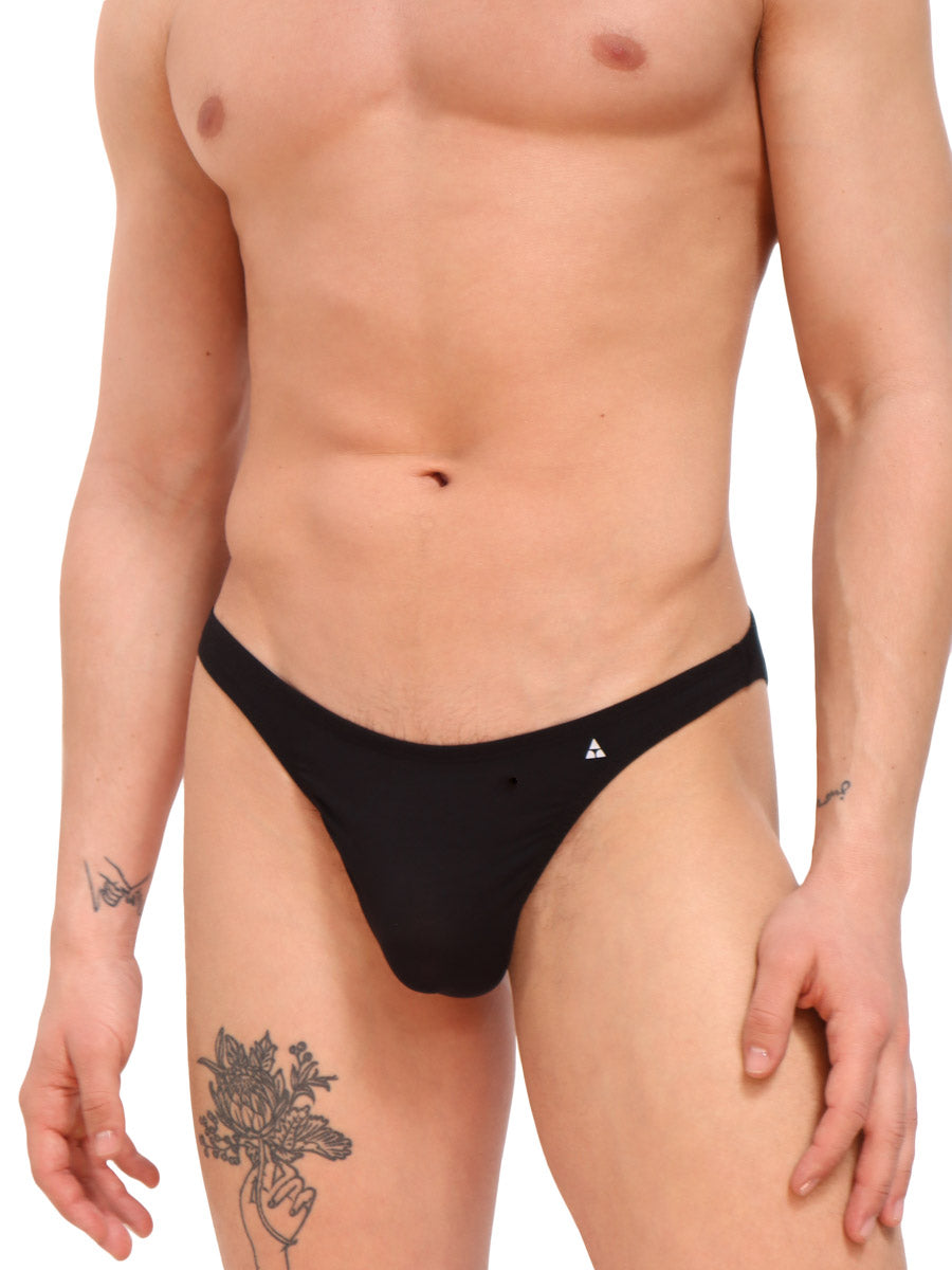 men's black organic cotton bikini briefs - Body Aware UK
