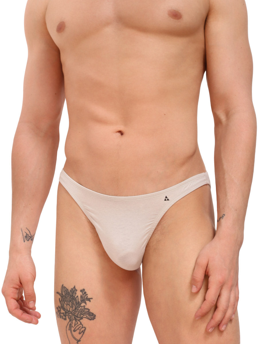 men's grey organic cotton bikini briefs - Body Aware UK