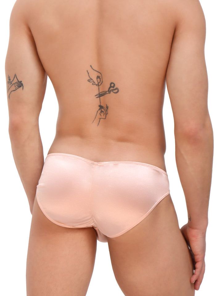 men's pink satin bikini briefs - Body Aware UK