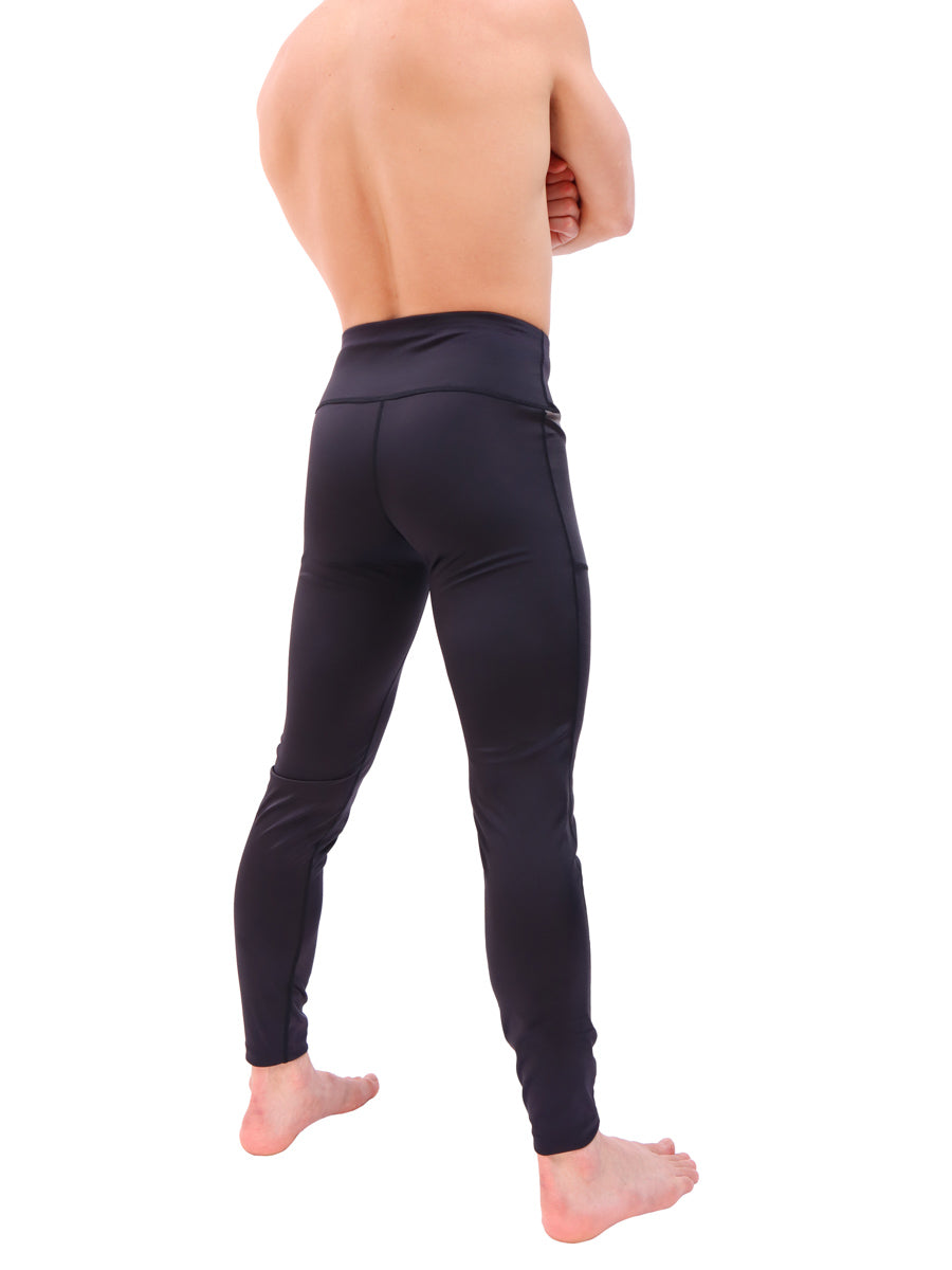 men's black athletic leggings - Body Aware UK