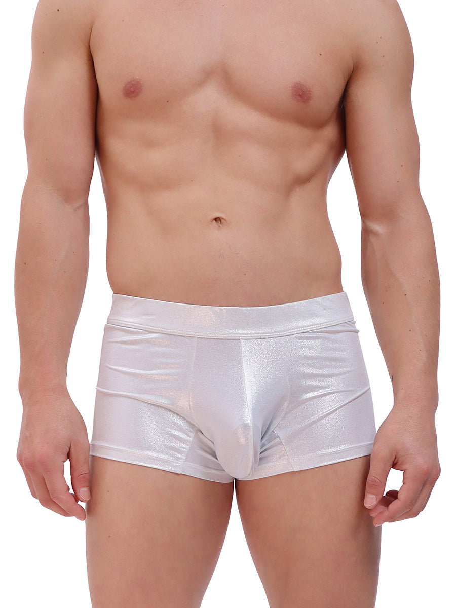 men's silver metallic shorts - Body Aware UK