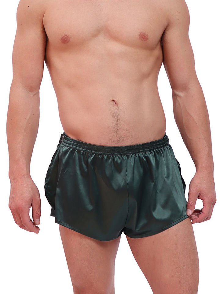 men's green silk shorts - Body Aware UK