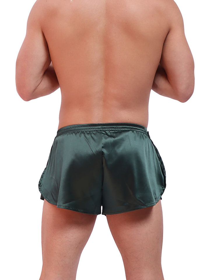 men's green silk shorts - Body Aware UK
