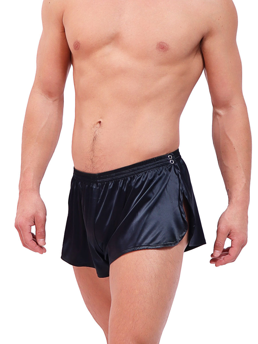 men's navy blue silk shorts - Body Aware UK