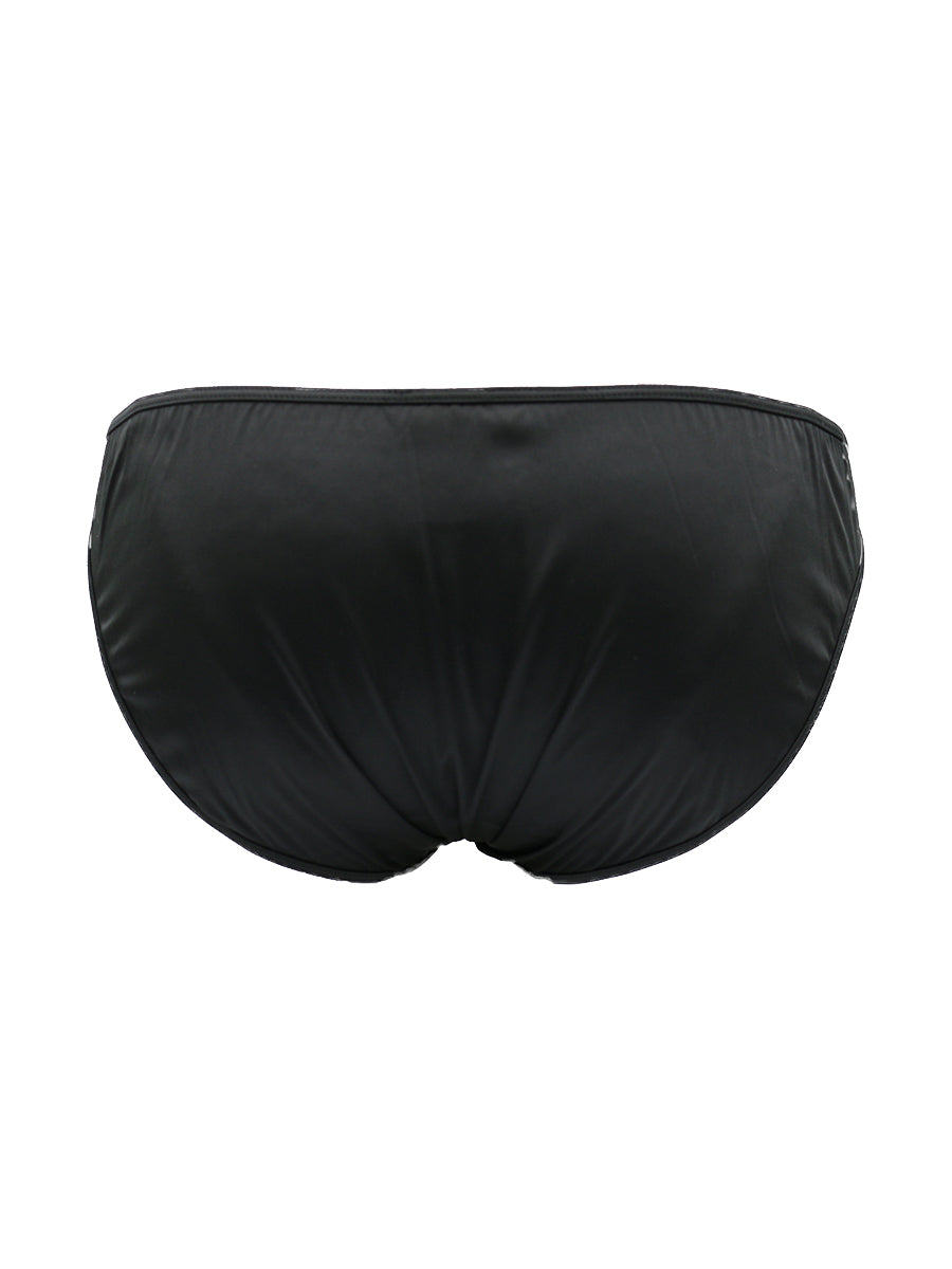 Black men's underwear on a white background.
