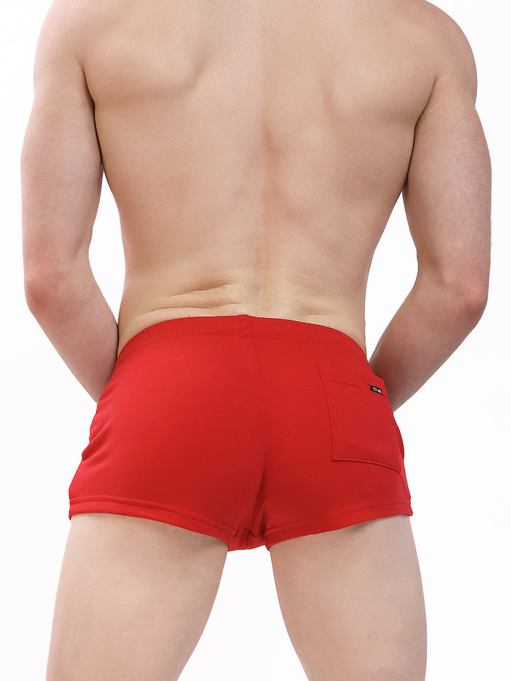 men's red rayon shorts - Body Aware UK
