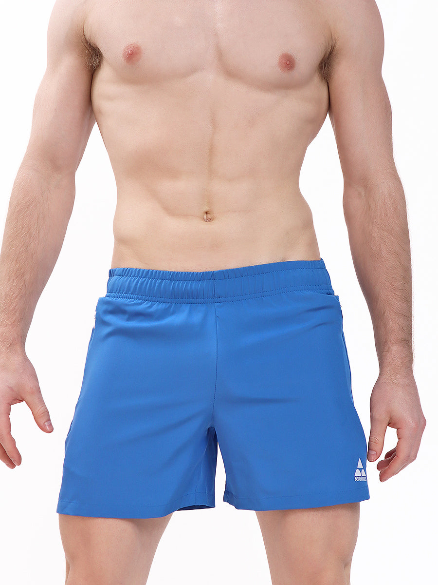 men's blue gym shorts - Body Aware UK
