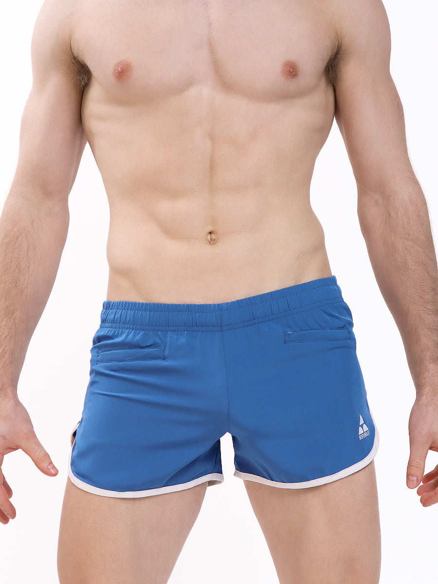 men's blue running shorts - Body Aware UK