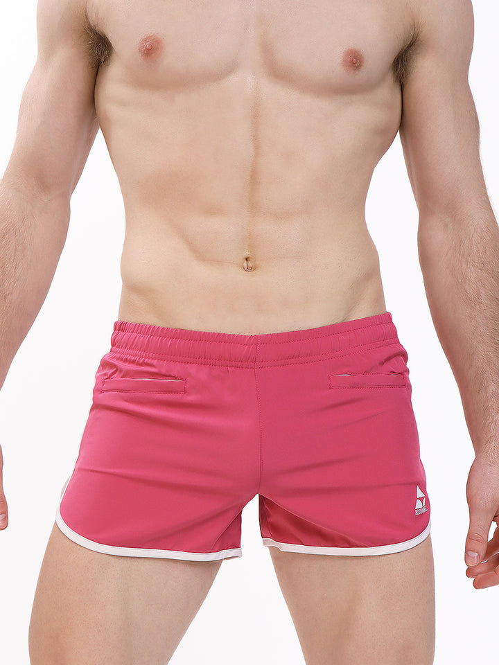 men's pink running shorts - Body Aware UK