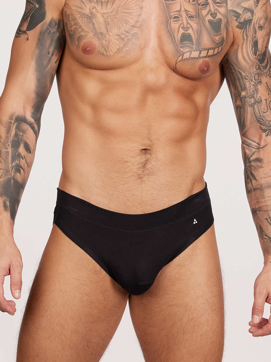 men's black modal briefs - Body Aware UK