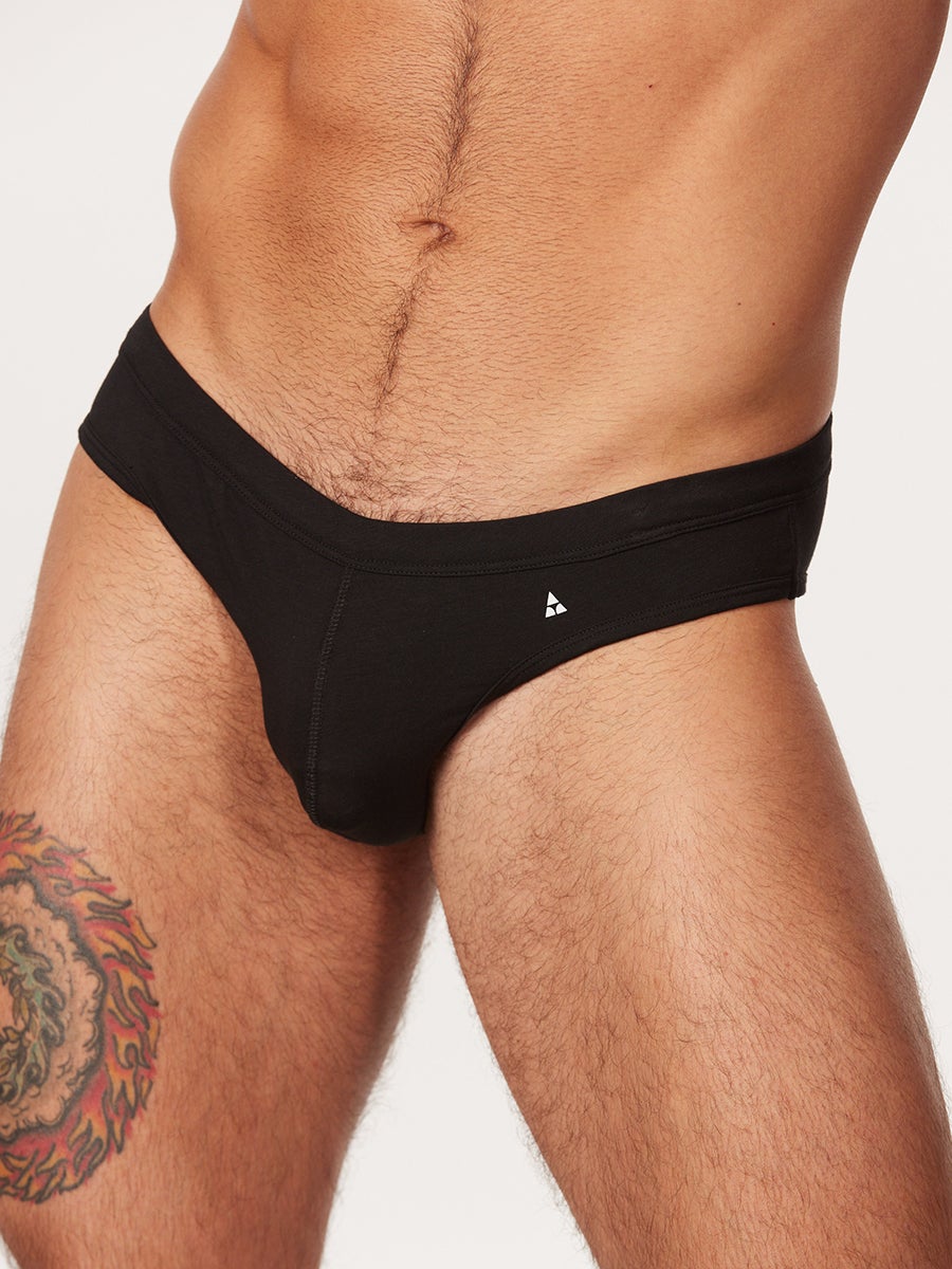 men's black cotton briefs