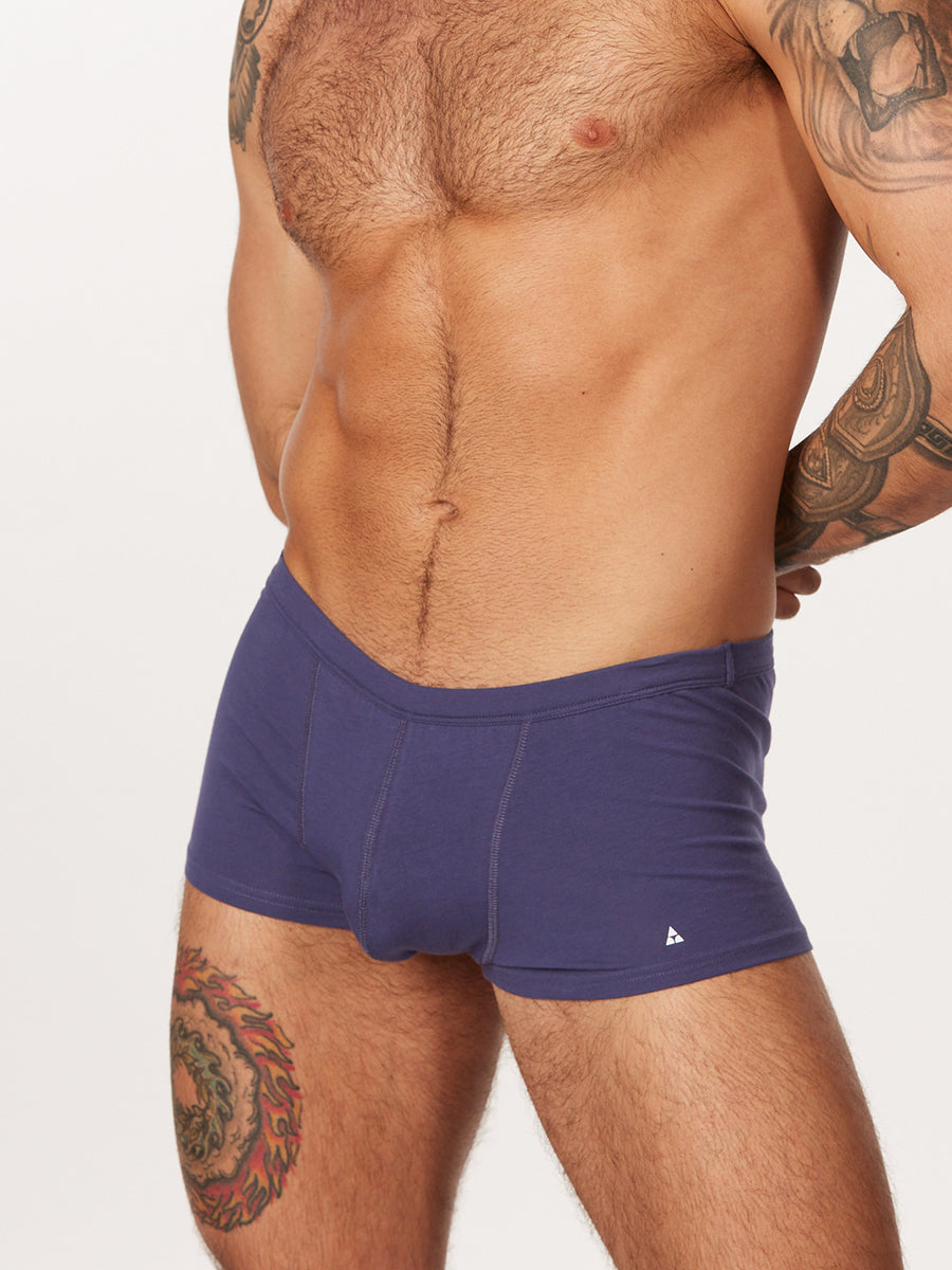 men's navy blue cotton boxer briefs