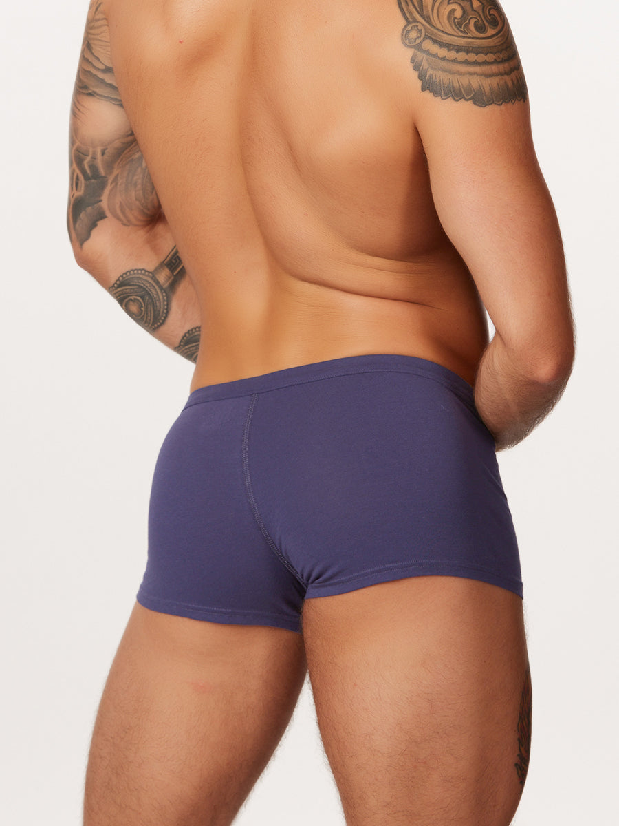 men's navy blue cotton boxer briefs