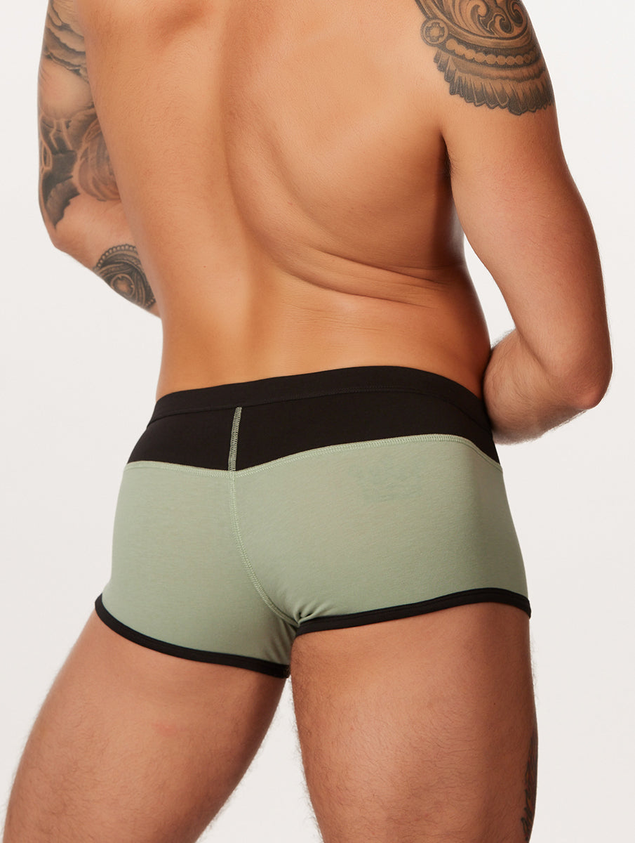 men's green cotton boxer briefs