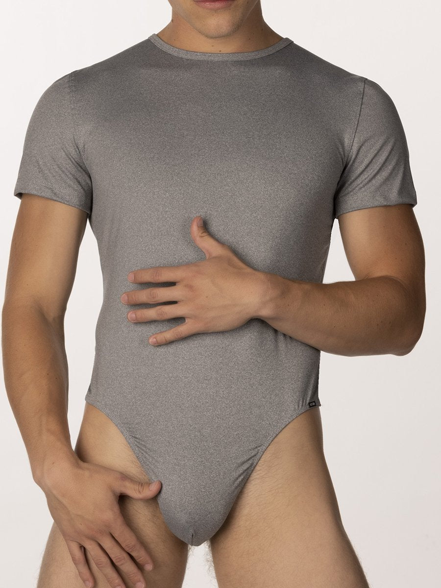 men's grey t-shirt bodysuit