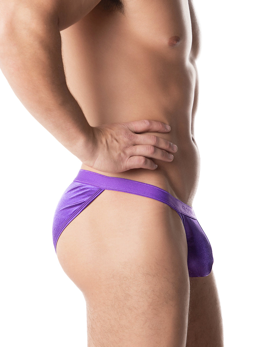 men's purple satin tanga underwear - Body Aware UK
