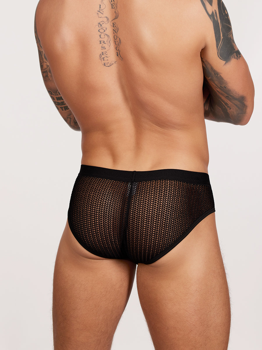 men's black mesh briefs - Body Aware UK