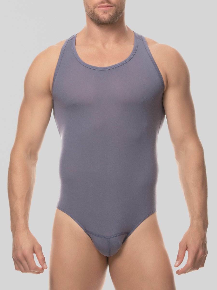 men's blue bodysuit leotard