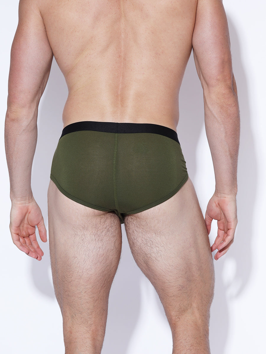 Men's green logo band briefs - Ace + Indigo UK