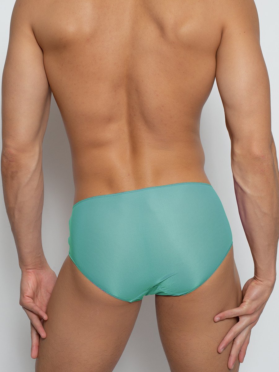 Men's green transparent brief