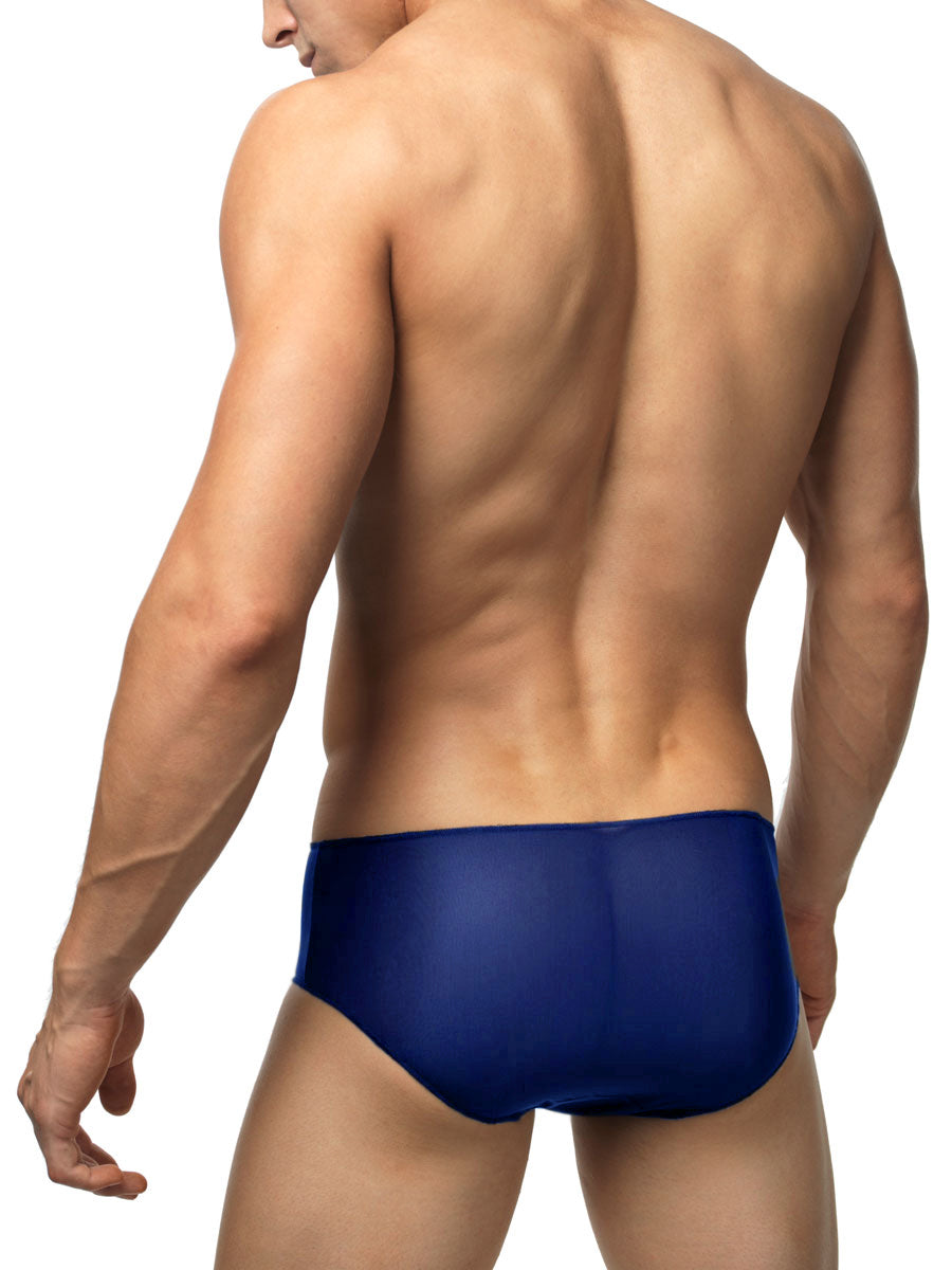 Men's blue transparent brief