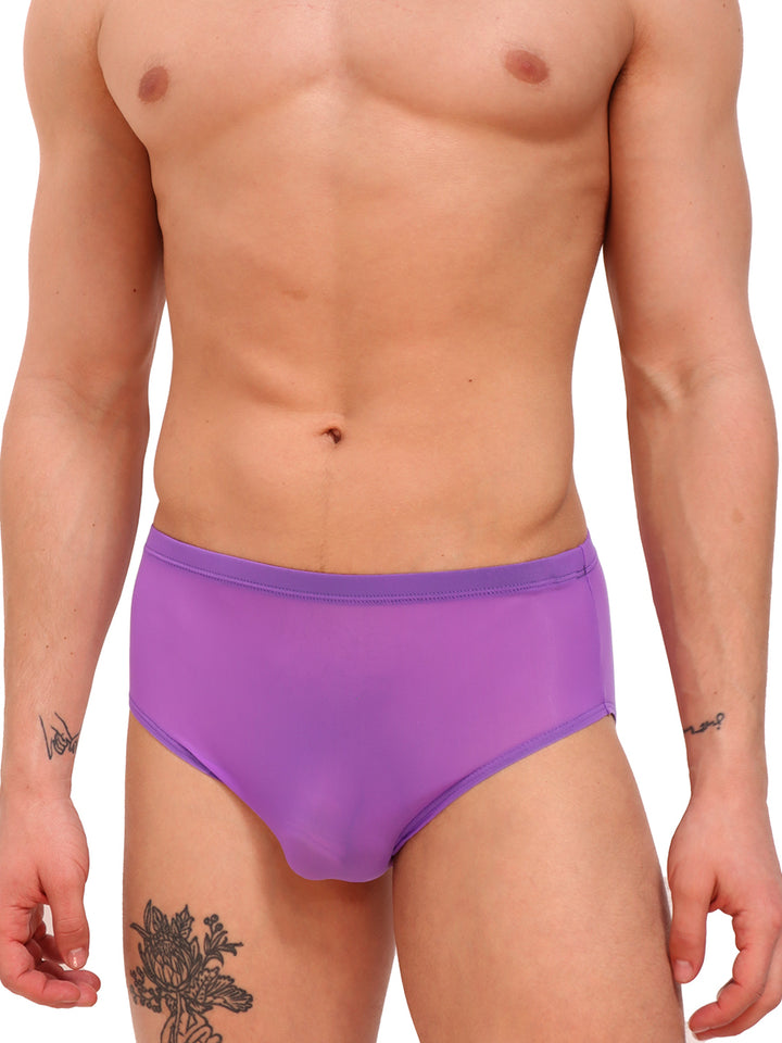 men's purple high-waisted briefs - Body Aware UK