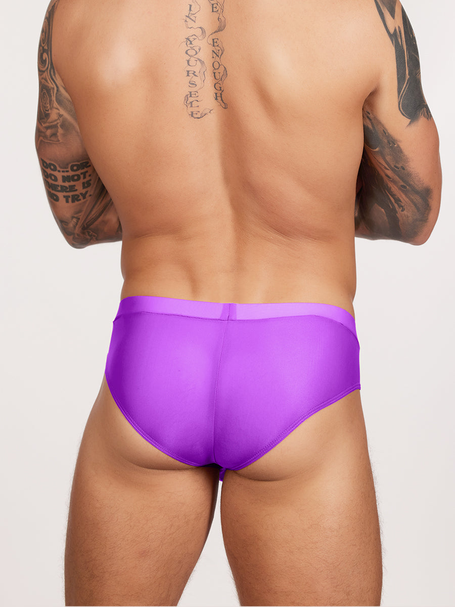 men's purple mesh briefs - Body Aware UK