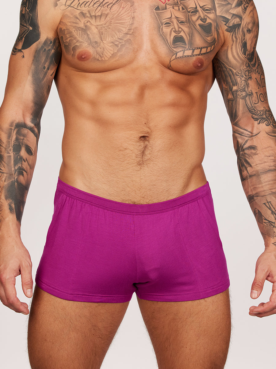 men's pink modal shorts - Body Aware UK